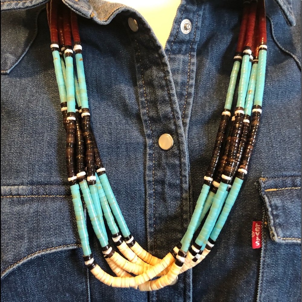 Vintage Native American Heishi Necklace - Picture 2 of 2